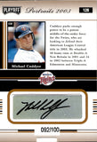 2003 Michael Cuddyer Playoff Portraits AUTOGRAPH 92/100 AUTO #128 Minnesota Twins