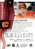 2023-24 Mikael Backlund Upper Deck Premier AUTOGRAPH AUTO #81 Calgary Flames