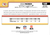 2025 Isiah Pacheco Topps Chrome GOLD WAVE REFRACTOR 28/50 #149 Kansas City Chiefs