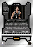 2023-24 Victor Wembanyama Panini Prizm ROOKIE RC #136 San Antonio Spurs