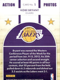 2012-13 Kobe Bryant Panini NBA Hoops ACTION PHOTOS #1 Los Angeles Lakers