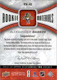 2013-14 Aleksander Barkov Upper Deck SERIES TWO ROOKIE MATERIALS RC JERSEY #RM-AB Florida Panthers