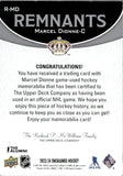 2023-24 Marcel Dionne Upper Deck Engrained REMNANTS GAME-USED STICK #R-MD Los Angeles Kings