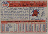 1957 Jackie Jensen Topps #220 Boston Red Sox BV$20