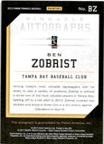 2013 Ben Zobrist Panini Pinnacle AUTOGRAPH AUTO #BZ Tampa Bay Rays