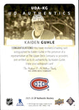 2025-26 Kaiden Guhle Upper Deck SP Authentic UD AUTHENTICS AUTOGRAPH AUTO #UDA-KG Montreal Canadiens