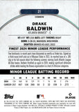 2025 Drake Baldwin Topps Finest BLUE REFRACTOR ROOKIE 173/200 RC #21 Atlanta Braves