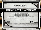 2021 Ke'Bryan Hayes Topps Museum Collection ARCHIVAL AUTOGRAPHS 261/300 AUTO #AA-KHA Pittsburgh Pirates
