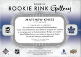 2023-24 Matthew Knies Upper Deck The Cup ROOKIE RINK GALLERY PATCH 14/35 RC #RGMK-V2 Toronto Maple Leafs