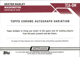 2023 Dexter Manley Topps Composite TOPPS CHROME AUTOGRAPH AUTO #TCA-DM Washington Redskins