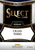2025 Craig Yoho Panini Select SIGNATURES PRIZM AUTOGRAPH ROOKIE AUTO RC #SIG-CY Milwaukee Brewers