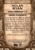 2015 Nolan Ryan Topps UPDATE SERIES ETCHED IN HISTORY #EIH-1 Texas Rangers