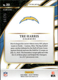 2025 Tre Harris Panini Select CLUB LEVEL BLUE DISCO PRIZM ROOKIE 6/25 RC #201 Los Angeles Chargers