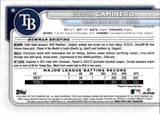 2024 Junior Caminero Bowman Chrome PURPLE MOJO REFRACTOR 159/250 ROOKIE RC #20 Tampa Bay Rays