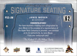 2021-22 Janis Moser Upper Deck Premier SIGNATURE SEATING AUTOGRAPH AUTO #PSS-JM Arizona Coyotes