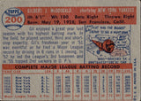 1957 Gil McDougald Topps #200 New York Yankees BV$25