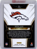 2018 Drew Lock Panini Select SILVER PRIZM XRC ROOKIE RC #304 Denver Broncos
