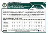 2023 Shea Langeliers Topps Chrome PURPLE REFRACTOR ROOKIE 129/250 RC #175 Oakland A's