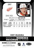 2021-22 Moritz Seider O-Pee-Chee OPC Platinum MARQUEE ROOKIES HOT MAGMA 44/499 RC #287 Detroit Red Wings