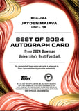2024 Jayden Maiava Bowman University's Best BEST OF 2024 AUTOGRAPH AUTO #BOA-JMA USC Trojans
