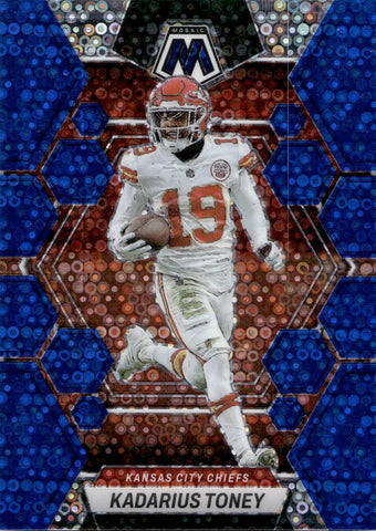 2023 Kadarius Toney Panini Mosaic BLUE DISCO PRIZM 50/75 #112 Kansas City Chiefs