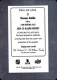2024-25 Rasmus Dahlin Upper Deck Allure CYAN PRINTING PLATE 1/1 ONE OF ONE #37 Buffalo Sabres