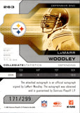 2007 LaMarr Woodley Donruss Leaf Limited ROOKIE AUTOGRAPH 171/299 RC AUTO #263 Pittsburgh Steelers