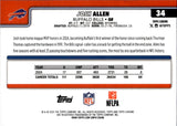 2025 Josh Allen Topps Chrome REFRACTOR PHOTO VARIATION SP! #34 Buffalo Bills