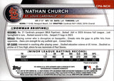 2025 Nathan Church Bowman Chrome Prospects 1ST BOWMAN AUTOGRAPH AUTO #CPA-NCH St. Louis Cardinals