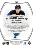 2021-22 Jake Neighbours Upper Deck SP Authentic FUTURE WATCH ROOKIE AUTOGRAPH 448/999 RC AUTO #146 St. Louis Blues