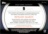 2012 Roger Maris Topps SERIES ONE COMMEMORATIVE RETIRED NUMBER PATCH #RN-RM New York Yankees