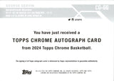 2024-25 George Gervin Topps Chrome PURPLE GEOMETRIC REFRACTOR AUTOGRAPH AUTO #CG-GG San Antonio Spurs