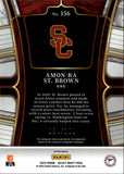 2023 Amon-Ra St. Brown Panini Select Draft Picks BLUE & WHITE SQUARES PRIZM 94/100 #156 USC Trojans