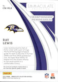 2024 Ray Lewis Panini Immaculate Collection CHAMPIONSHIP MEMORABILIA JERSEY 66/99 #CM-RLS Baltimore Ravens