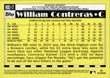 2025 William Contreras Topps 1990 DESIGN GOLD 5/50 #90B2-17 Milwaukee Brewers