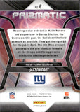 2025 Jaxson Dart Panini Prizm PRIZMATIC GREEN ICE PRIZM ROOKIE RC #6 New York Giants