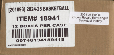 2024-25 Panini Turkish Airlines EuroLeague Crown Royale Basketball Hobby, 12 Box Case