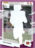 2023 Chase Brown Panini Cleary Donruss RATED ROOKIE PURPLE AUTOGRAPH 29/175 RC AUTO #55 Cincinnati Bengals
