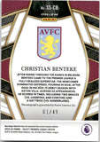 2023-24 Christian Benteke Panini Select PREMIER LEAGUE SIGNATURES PURPLE PRIZM AUTOGRAPH 1/49 AUTO #SS-CB Aston Villa