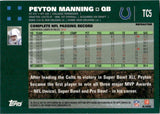 2007 Peyton Manning Topps Chrome REFRACTOR #TC5 Indianapolis Colts