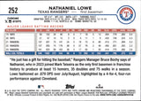 2024 Nathaniel Lowe Topps Chrome LIGHTBOARD LOGO REFRACTOR VARIATION #252 Texas Rangers