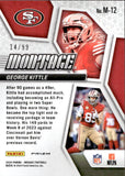 2024 George Kittle Panini Mosaic MONTAGE BLUE PRIZM 14/99 #M-12 San Francisco 49ers