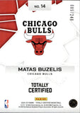 2024-25 Matas Buzelis Panini Totally Certified ROCK THE RIM ROOKIE 85/249 RC #14 Chicago Bulls