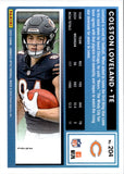 2025 Colston Loveland Panini Donruss Optic RATED ROOKIE BLUE GLITTER PRIZM RC #204 Chicago Bears