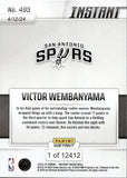 2023-24 Victor Wembanyama Panini Instant ROOKIE RC WEMBANYAMA WRAPS UP IMPRESSIVE ROOKIE SEASON #495 San Antonio Spurs