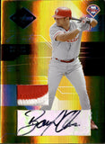 2005 Bobby Abreu Leaf Limited MIRROR YELLOW MONIKERS PATCH AUTO 100/100 AUTOGRAPH RELIC #117 Philadelphia Phillies