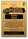 2019 Shohei Ohtani Panini Donruss NICKNAMES BLUE 243/249 SHOWTIME #N6 Los Angeles Angels