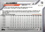 2020 Jose Ramirez Topps Chrome ORANGE WAVE REFRACTOR 3/25 #190 Cleveland Indians