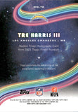 2025 Tre Harris III Topps Finest GOLD REFRACTOR ROOKIE AUTOGRAPH 38/50 RC AUTO #RFA-TH Los Angeles Chargers