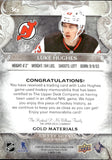 2024-25 Luke Hughes Upper Deck Artifacts GOLD MATERIALS DUAL JERSEY 193/299 #36 New Jersey Devils